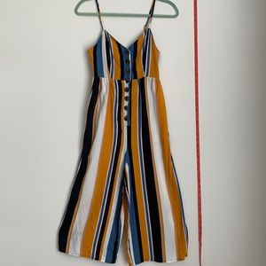 Sleeveless ankle length jumpsuit with pockets